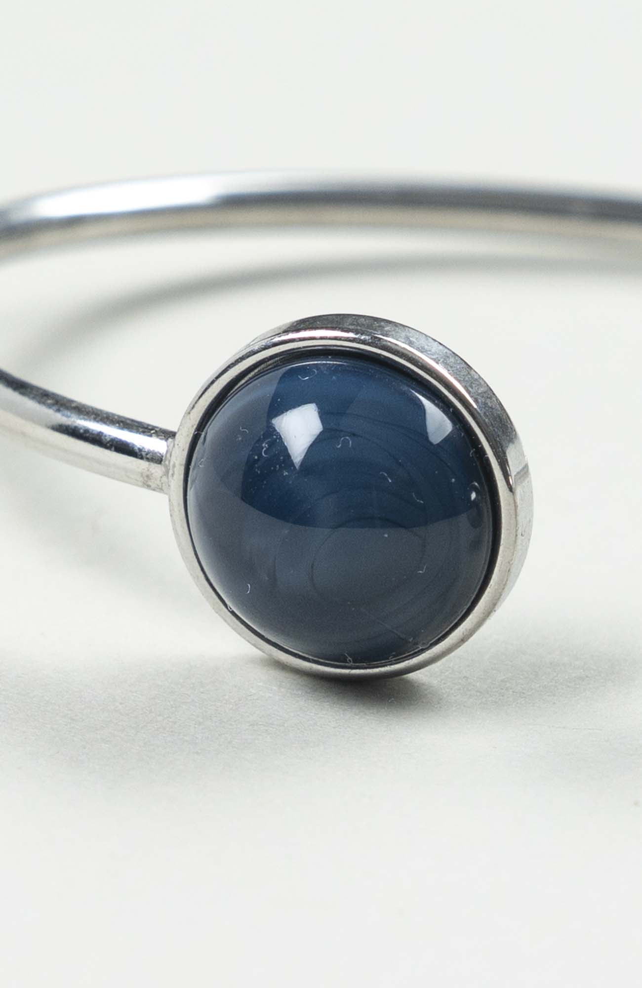 Bracelet petit jonc cabochon Azura Uni Argenté
