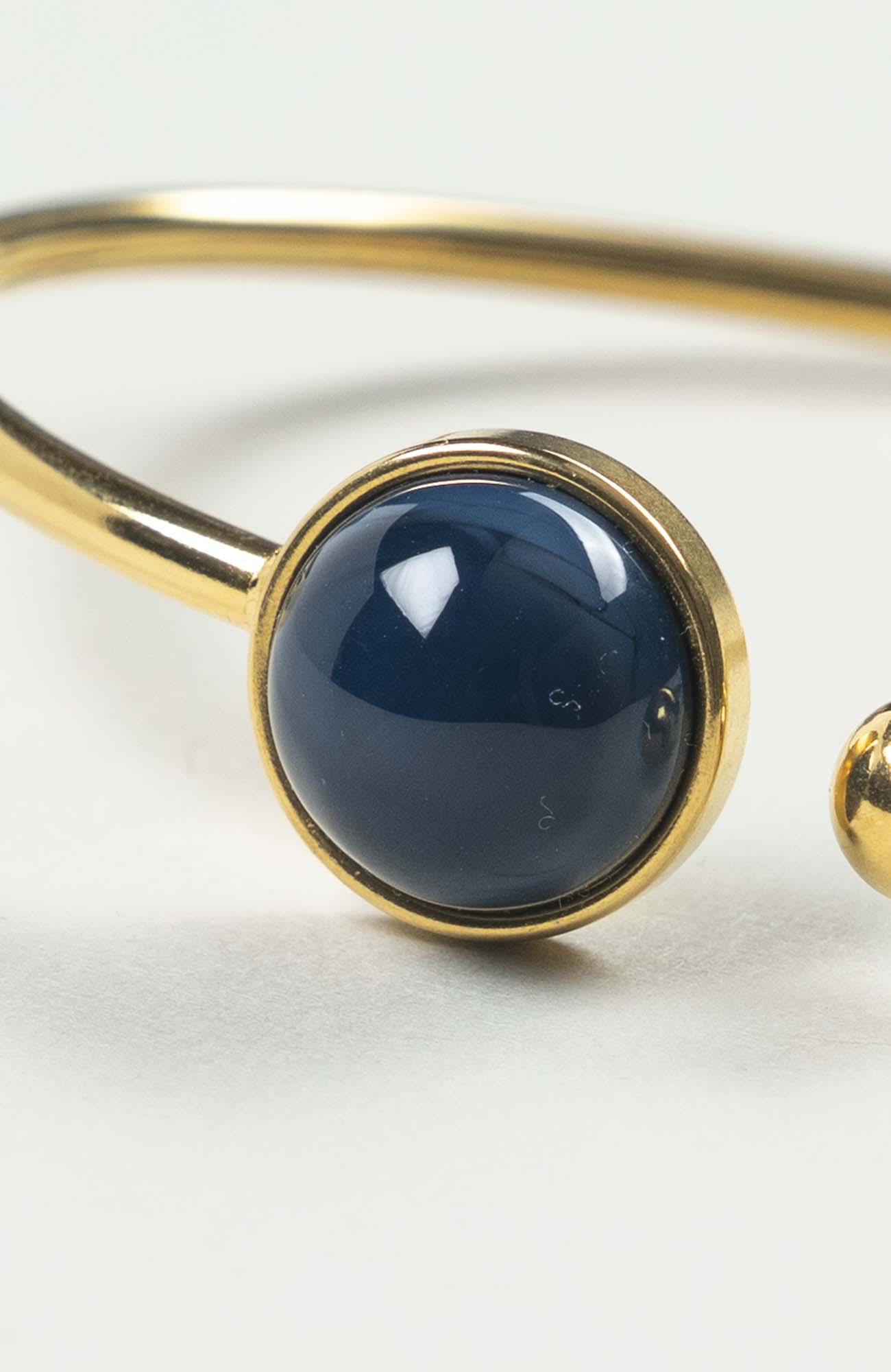 Bracelet petit jonc cabochon Azura Uni Doré