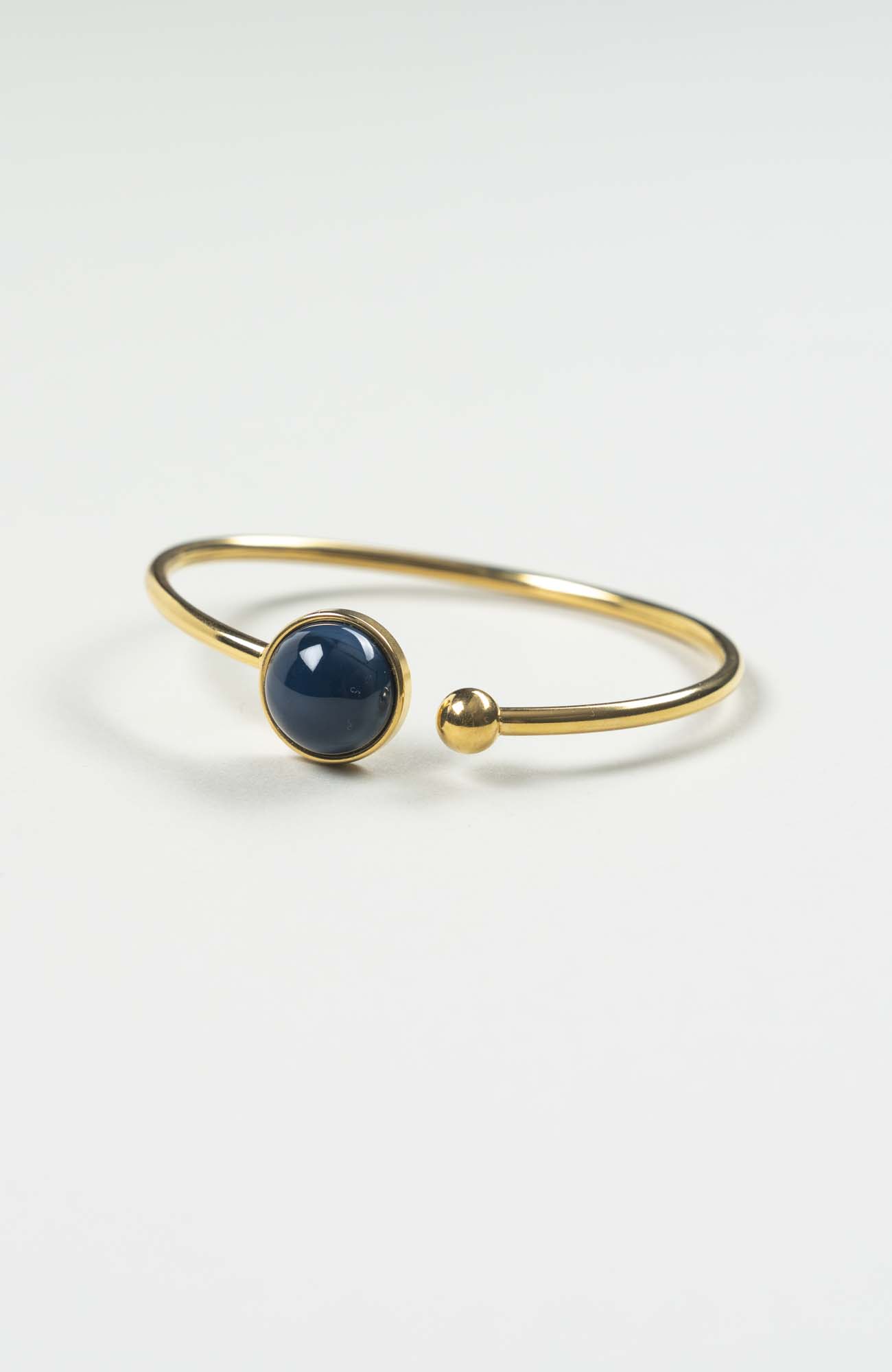 Bracelet petit jonc cabochon Azura Uni Doré