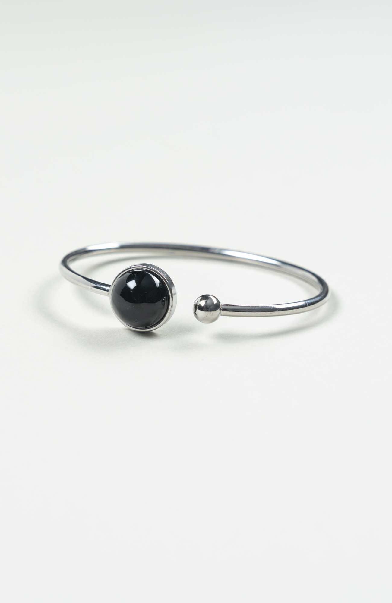 Bracelet petit jonc cabochon Intense Uni Argenté