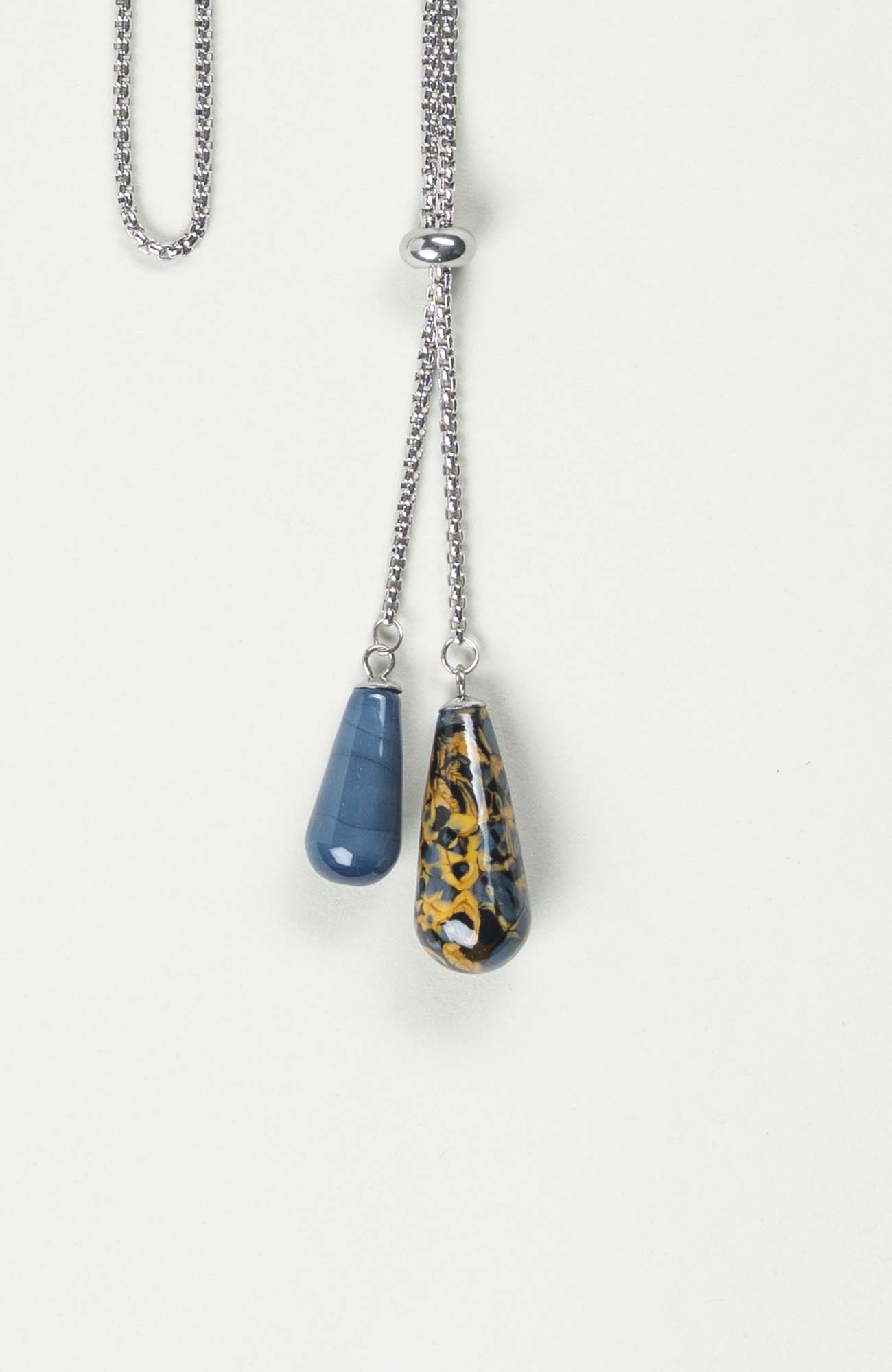 Collier sautoir Azura Argenté