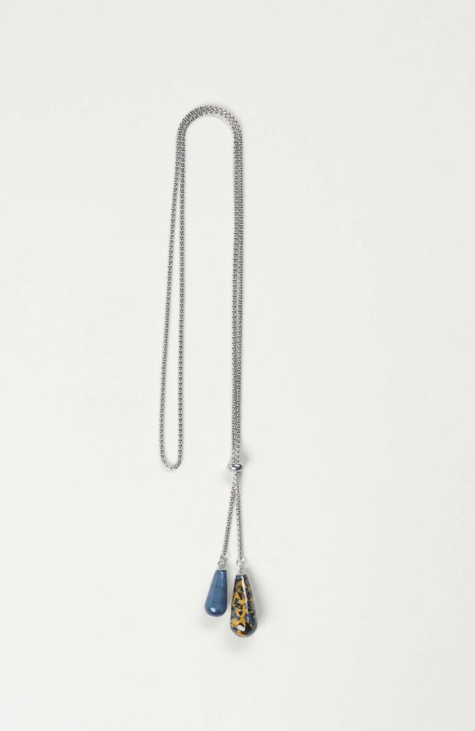 Collier sautoir Azura Argenté