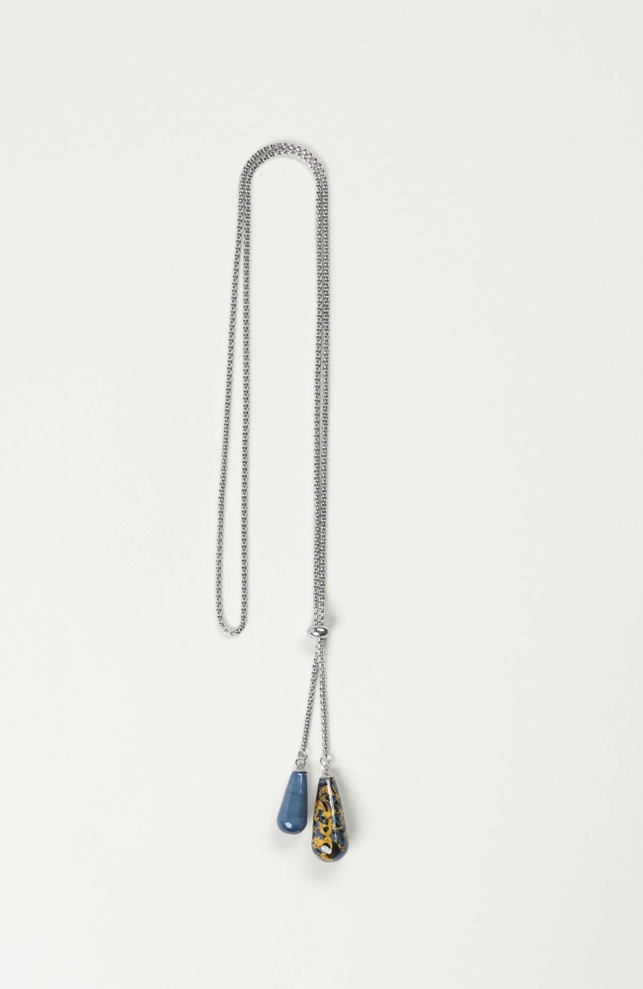 Collier sautoir Azura Argenté
