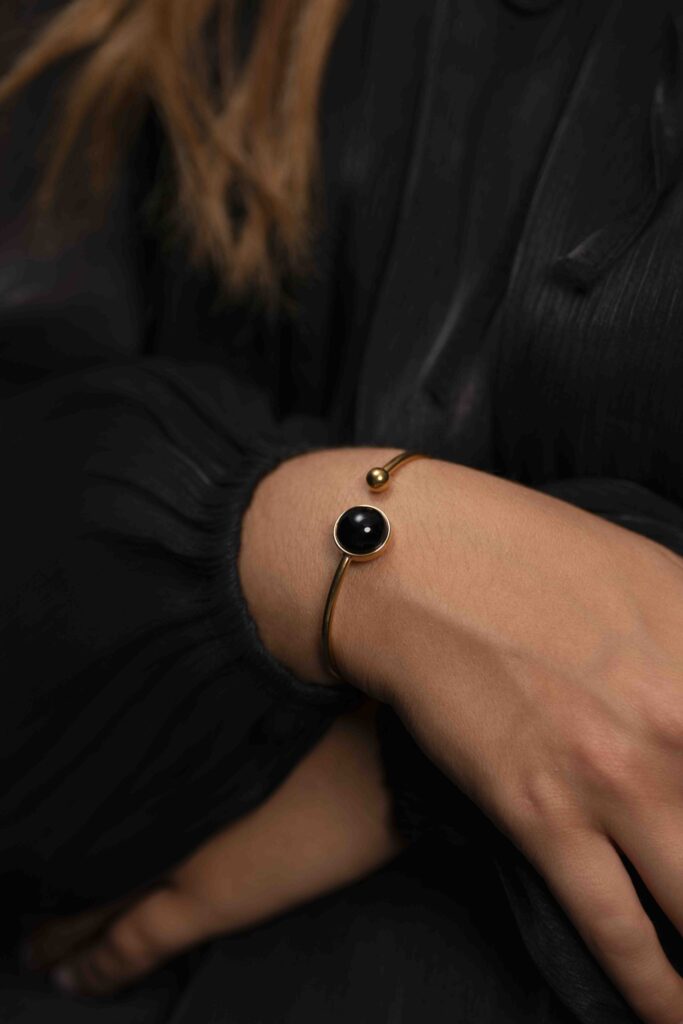 Bracelet petit jonc cabochon
