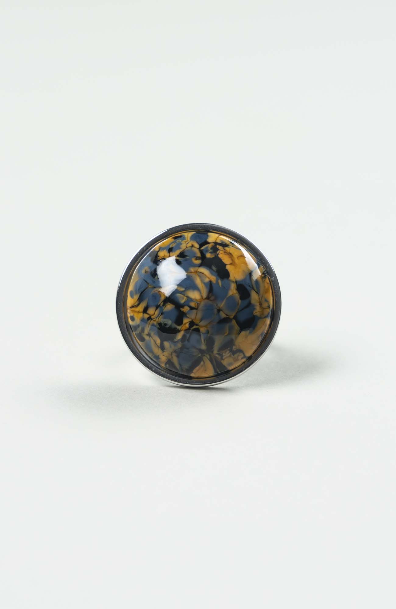 Bague grand cabochon Azura Argenté
