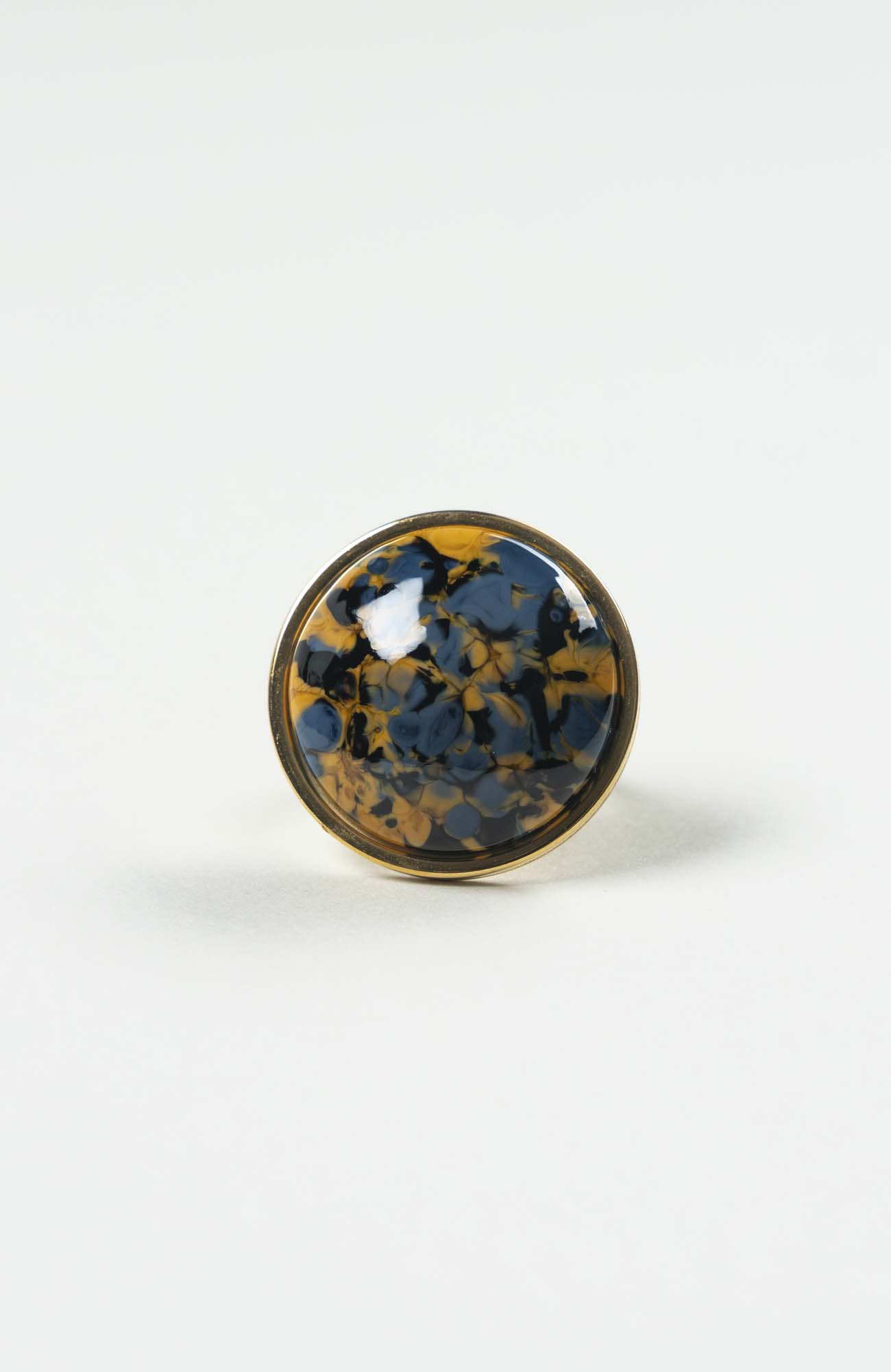 Bague grand cabochon Azura Doré
