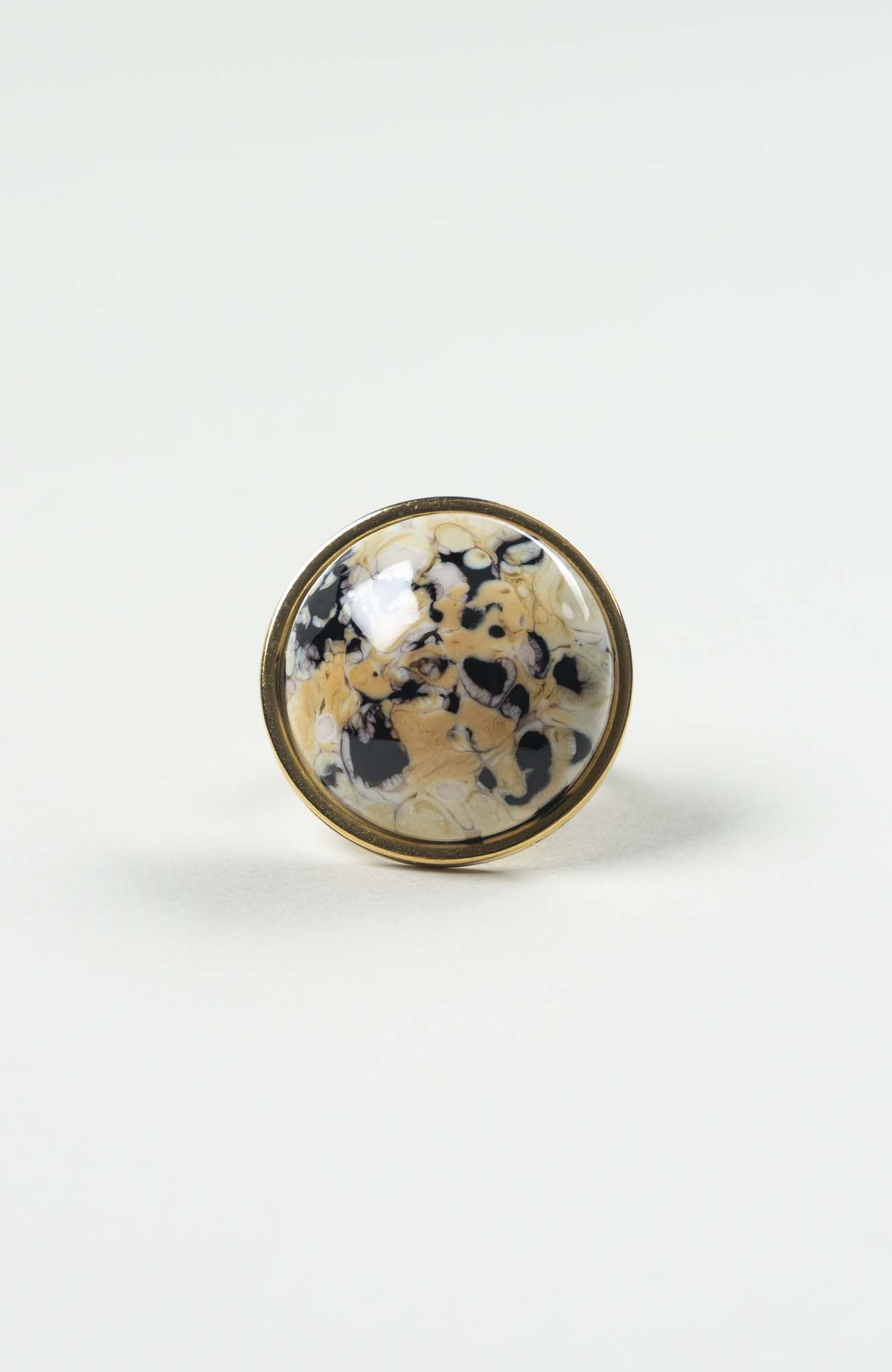 Bague grand cabochon Intense Doré