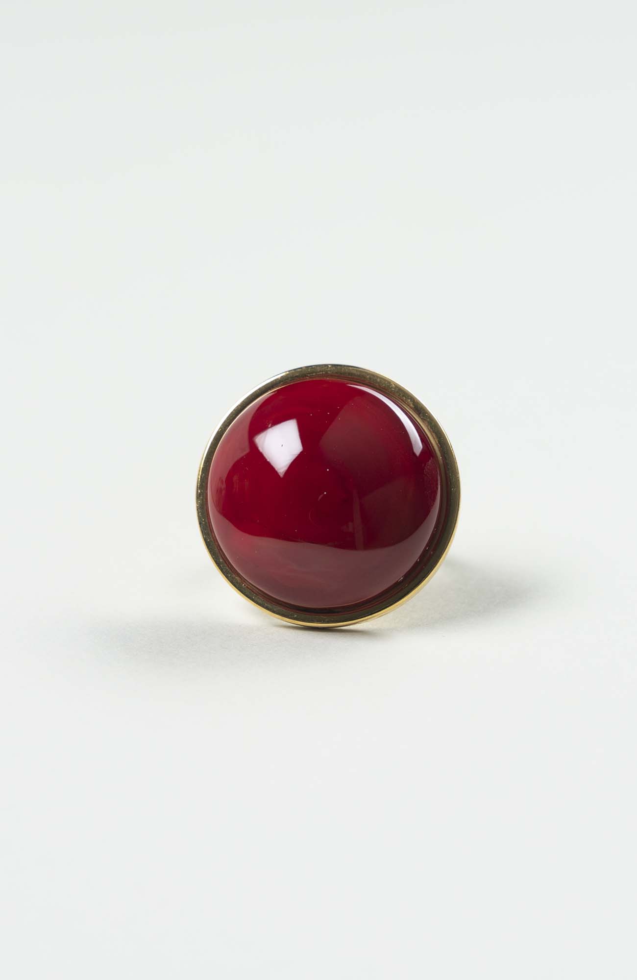 Bague grand cabochon Velours Uni Doré