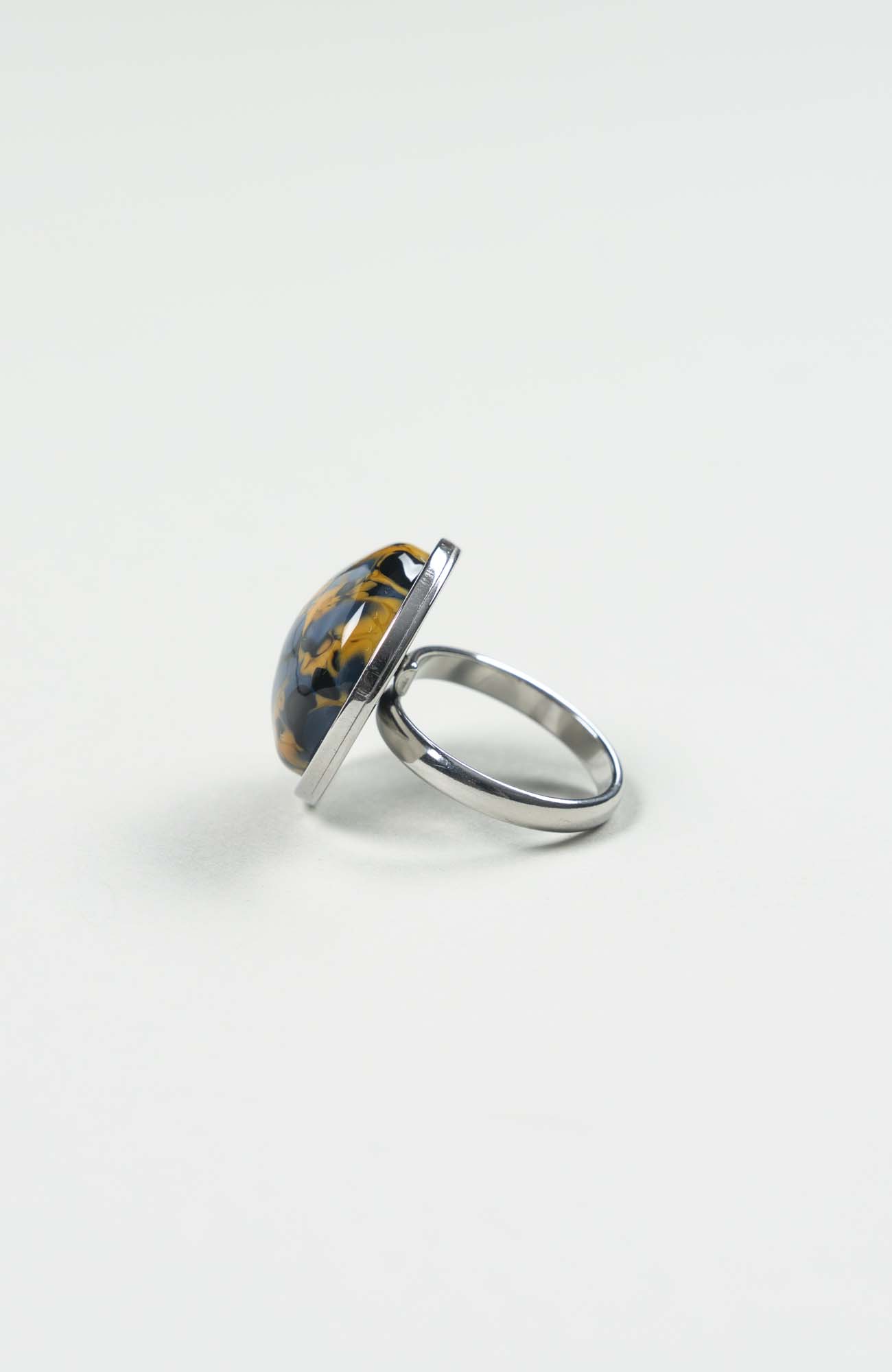Bague moyen cabochon Azura Argenté