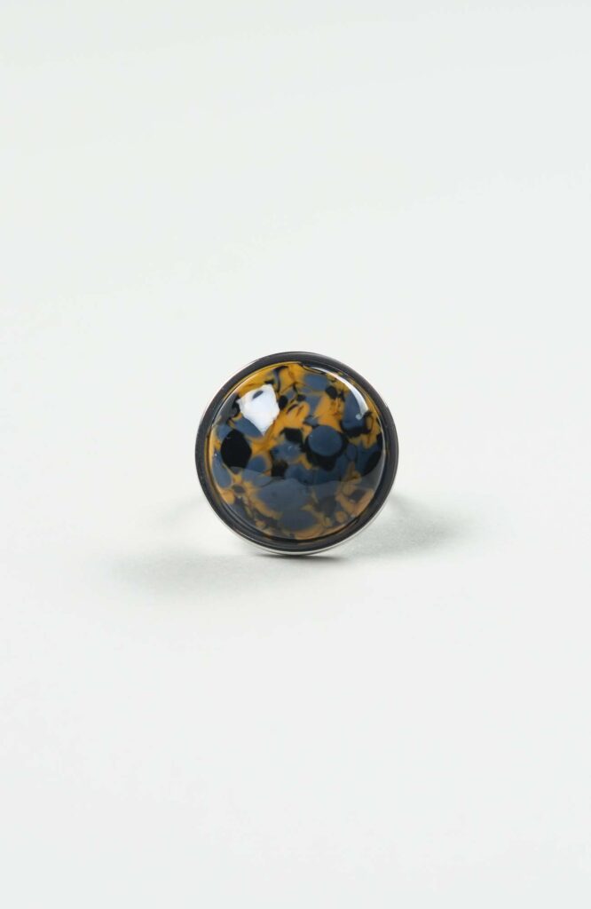 Bague moyen cabochon Azura Argenté