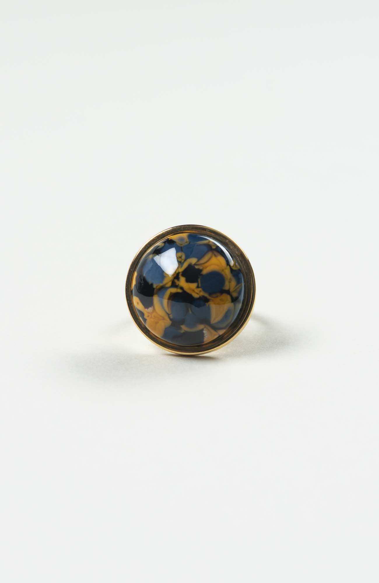 Bague moyen cabochon Azura Doré