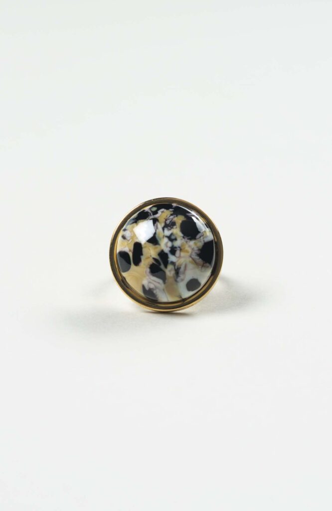 Bague moyen cabochon Intense Doré