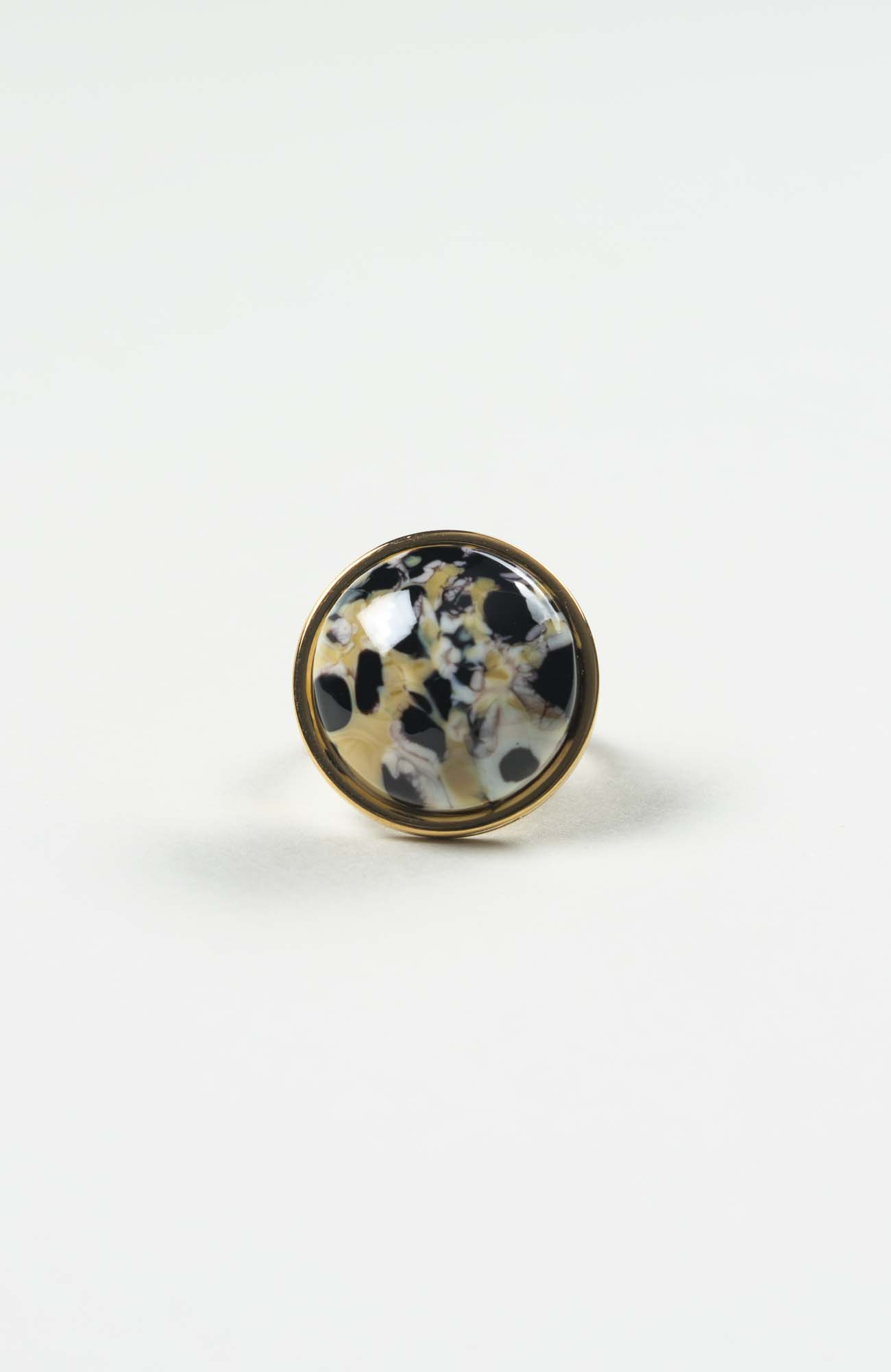 Bague moyen cabochon Intense Doré