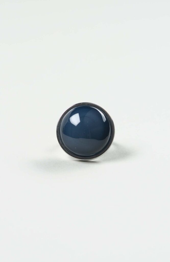 Bague moyen cabochon Azura Uni Argenté