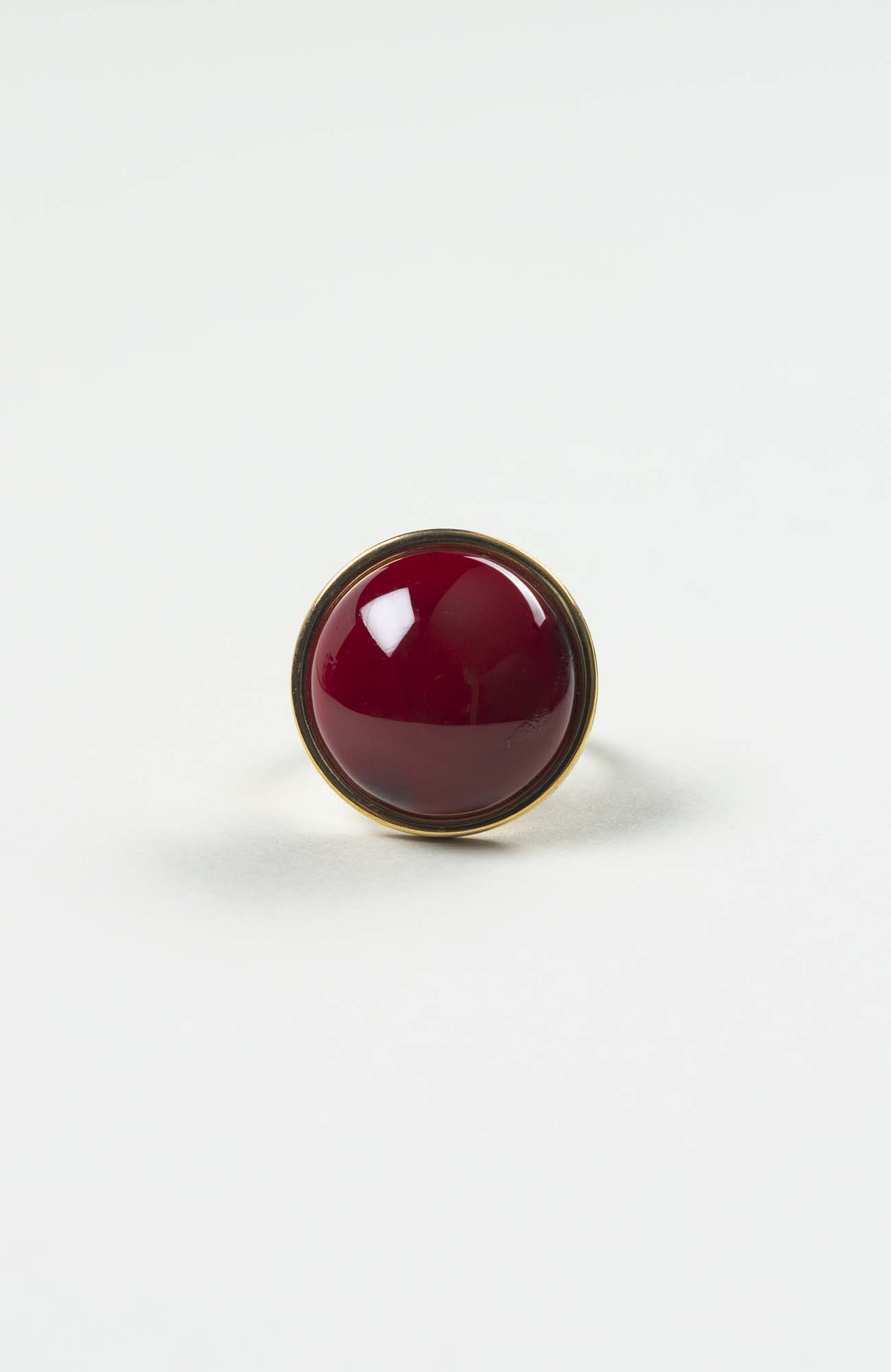 Bague moyen cabochon Velours Uni Doré