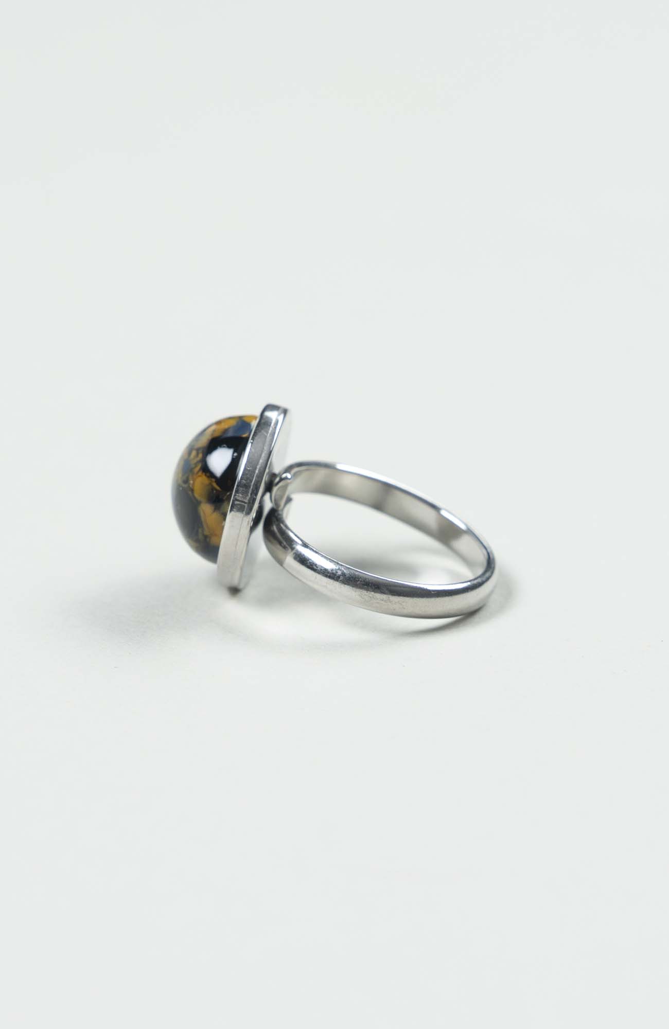 Bague petit cabochon Azura Argenté