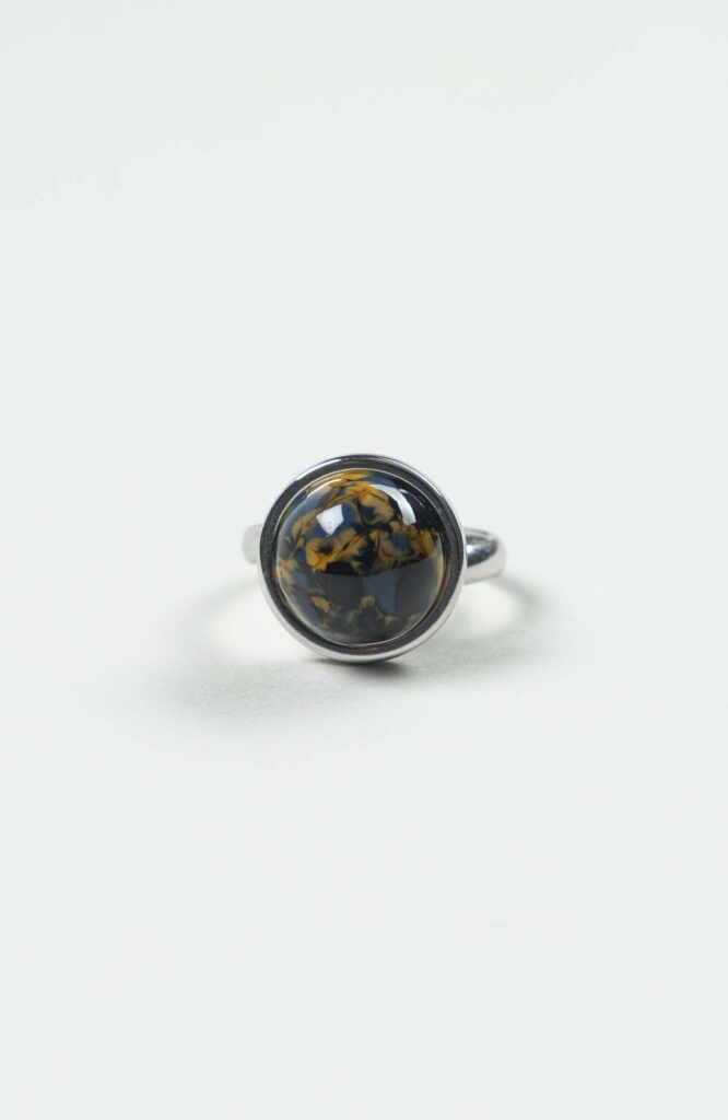 Bague petit cabochon Azura Argenté