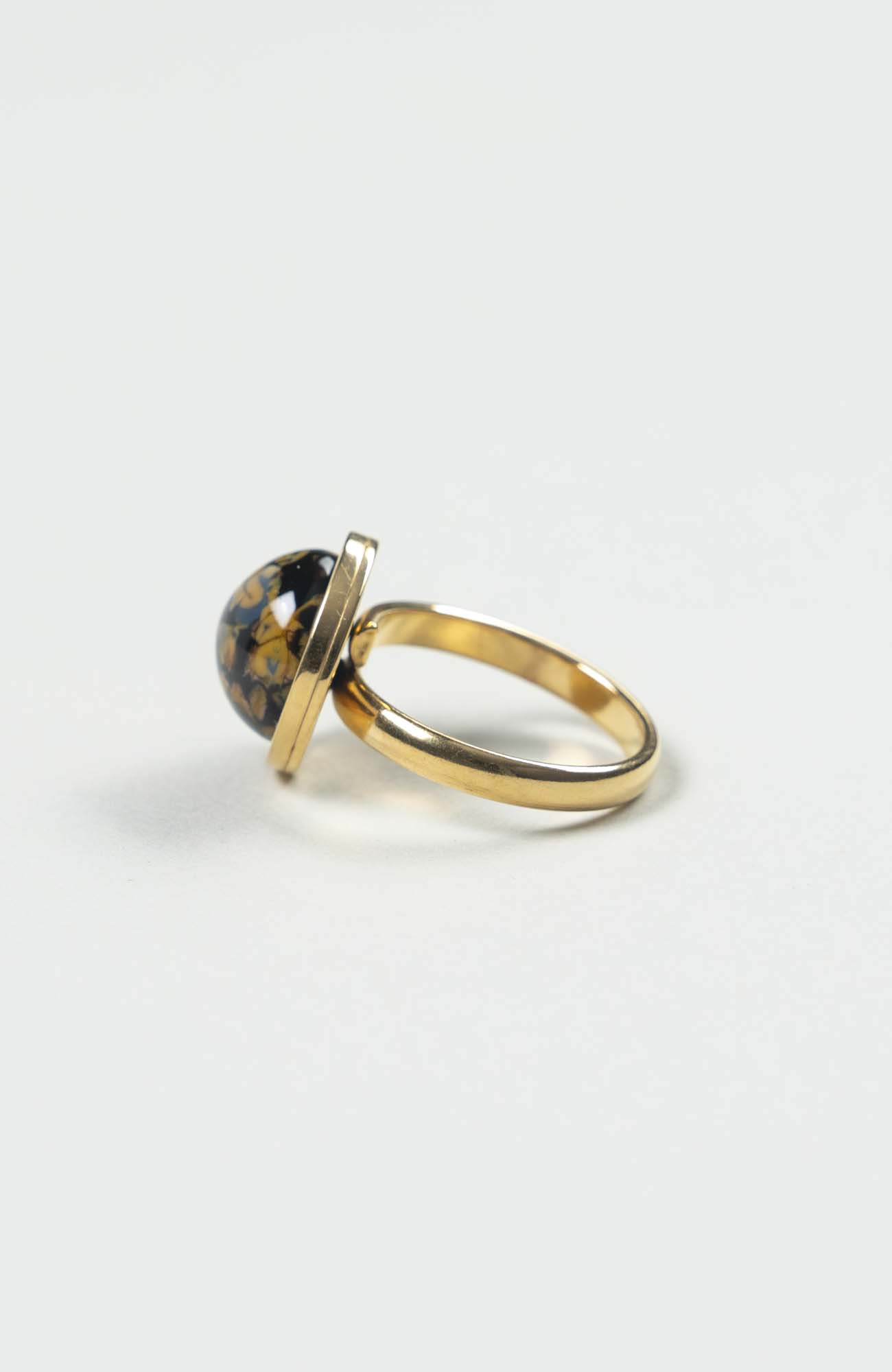Bague petit cabochon Azura Doré