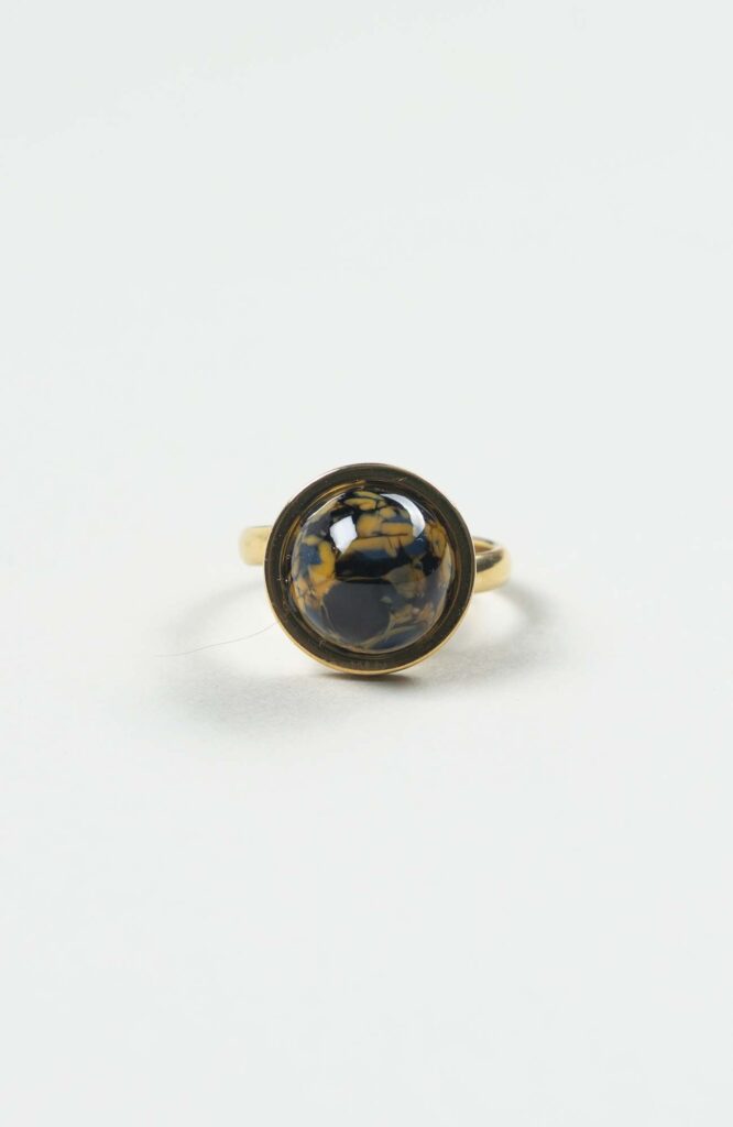 Bague petit cabochon Azura Doré