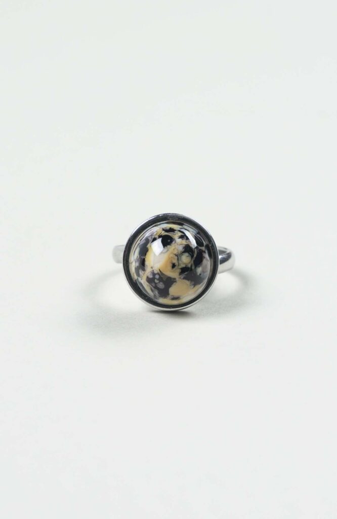 Bague petit cabochon Intense Argenté