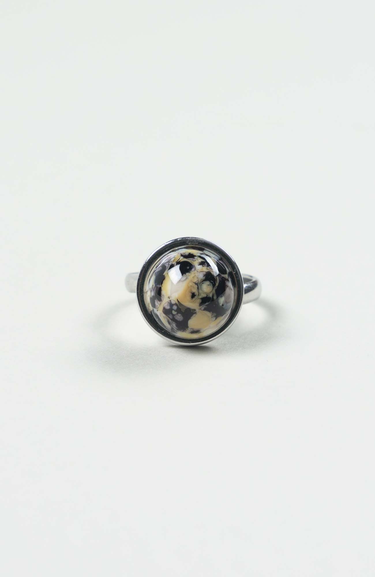 Bague petit cabochon Intense Argenté