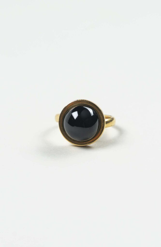 Bague petit cabochon Intense Uni Doré