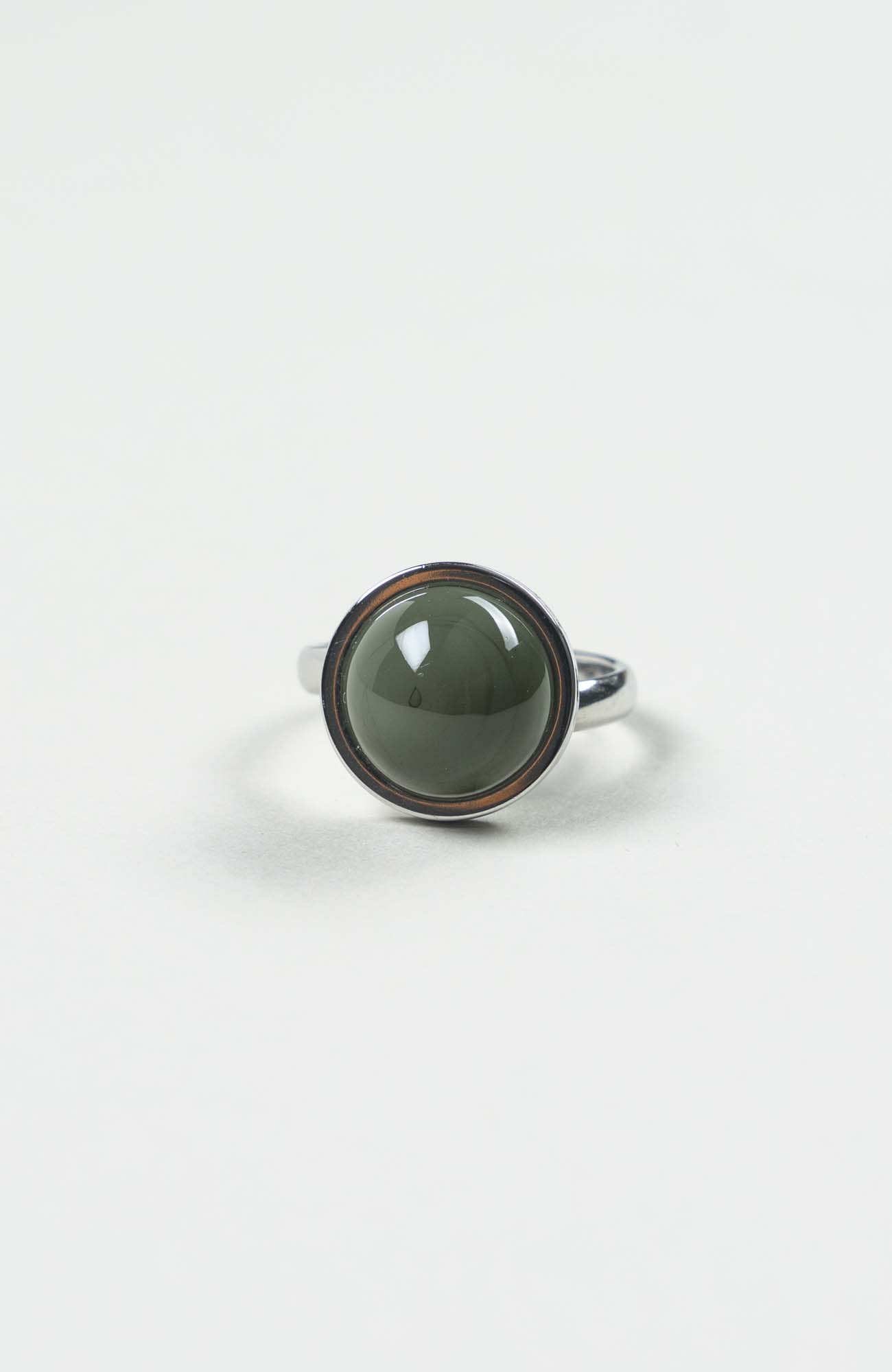 Bague petit cabochon British Uni Argenté
