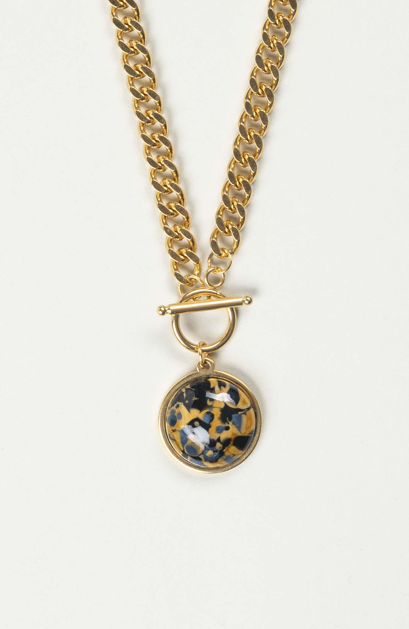 Collier cabochon Azura Doré