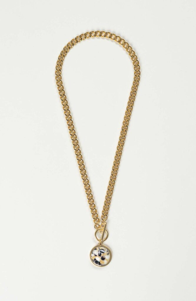 Collier cabochon Intense Doré