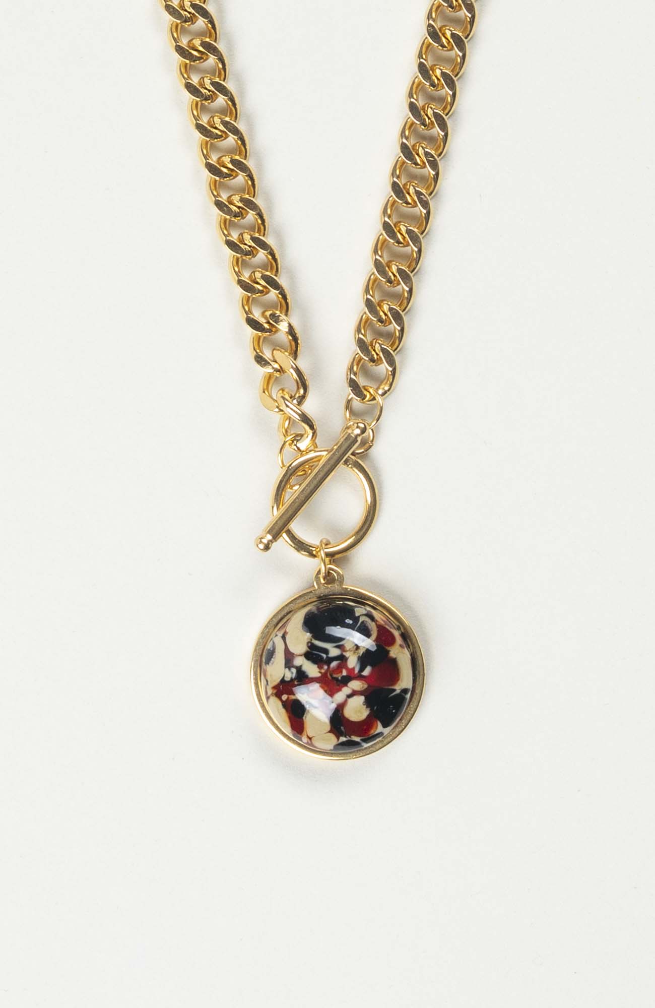 Collier cabochon Velours Doré