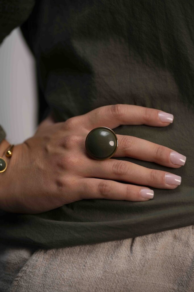 Bague grand cabochon